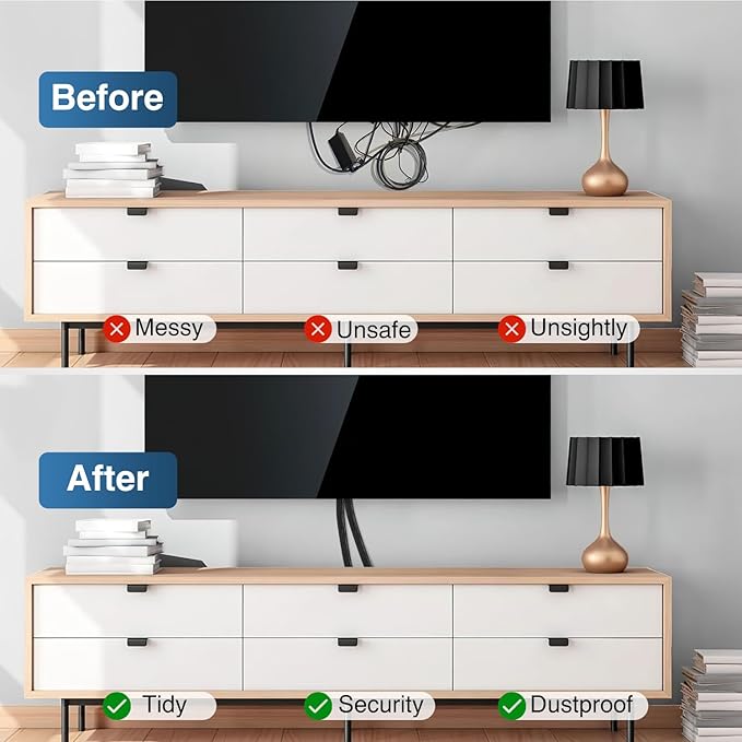 Nilight Cable Sleeve, 25ft-1/2inch Cord Management Sleeves, Braided Sleeving, Split Self Wrapping Wire Loom for Computer Electrical Automotive Harness Protector Organizer, Black