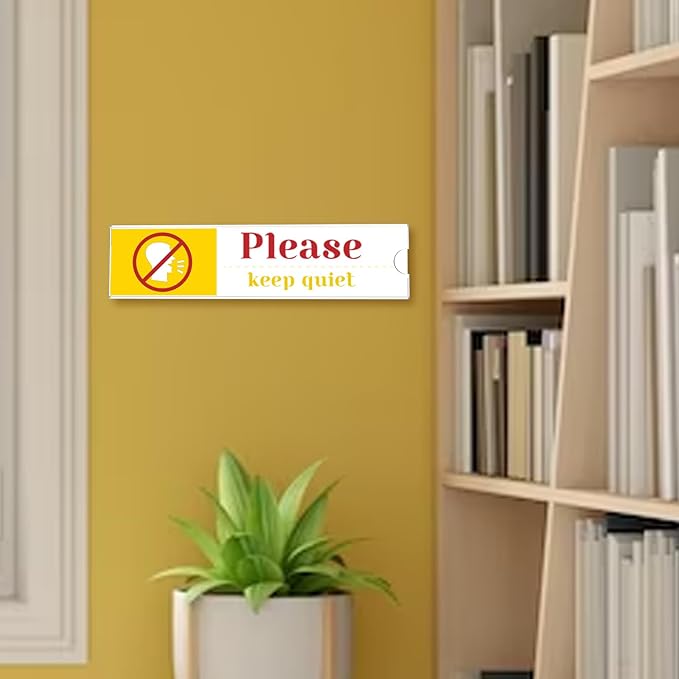 TONICE 6 Pack Acrylic Desk 2x8 Nameplate Holders, Acrylic Nameplate Holders, Wall Mount Transparent Nameplate Holders, Office Name Holders