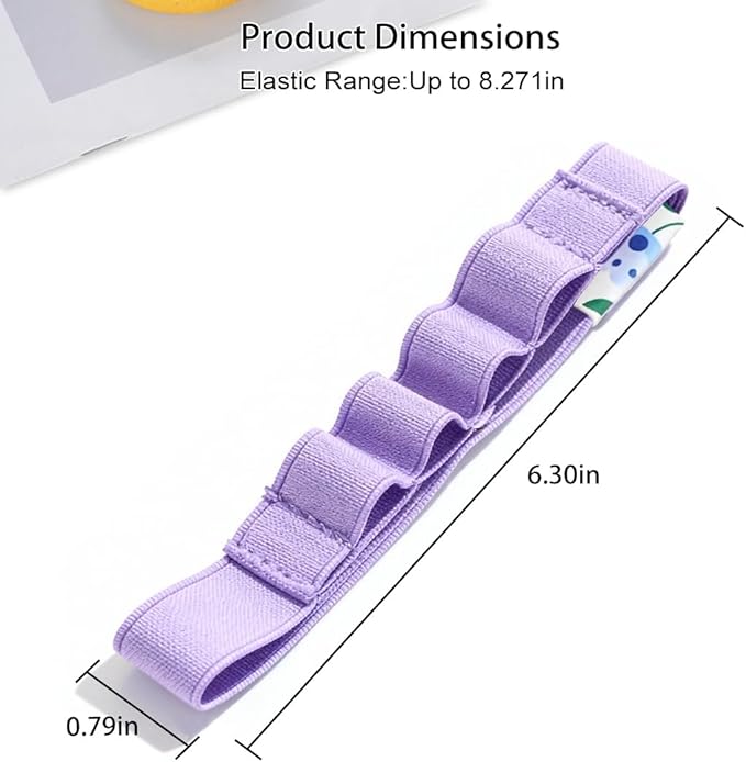 4-Pack Pen Loop Holder, Elastic Pen Loops for Notebook, Journaling, Office, Stretchable Pencil Organizer, Anti-Loss Desk Accessories (Purple)