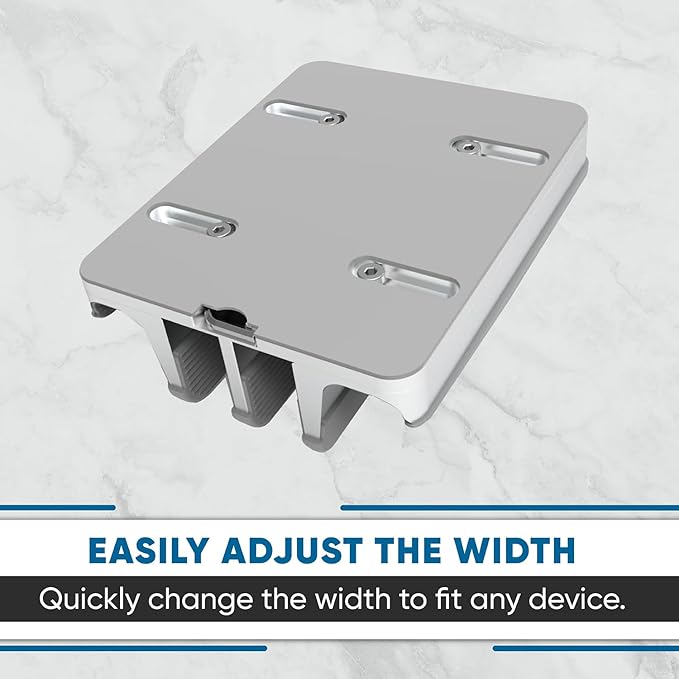 Elestoria 4- Slot Vertical Laptop Stand - Aluminum Laptop Stand Vertical for Desk - Fits MacBook Pro/Air, Surface, Mobiles & Gaming Laptops up to 17.3" - Heavy Duty Laptop Holder for Desk - Silver