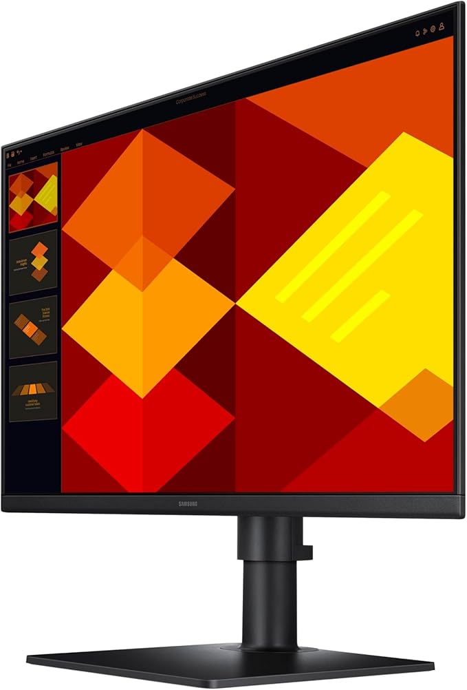 Samsung 24” (S40GD) Borderless Business Monitor with IPS Panel, 100Hz Refresh Rate, Eye Saver Mode, Ergonomic Design, Game Picture Mode, LS24D402GANXGO, 3 Yr Warranty