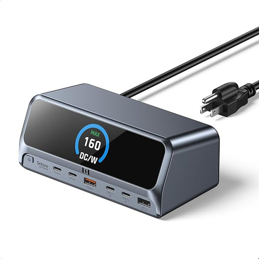 Selore Docking Station for MacBook Air/Pro, 13 in 1 USB C Docking Station with 2 HDMI Ports, Smart Display, 10Gbps USB A/C Ports,160W Max Output,100W PD, Gigabit Ethernet, for Home & Office