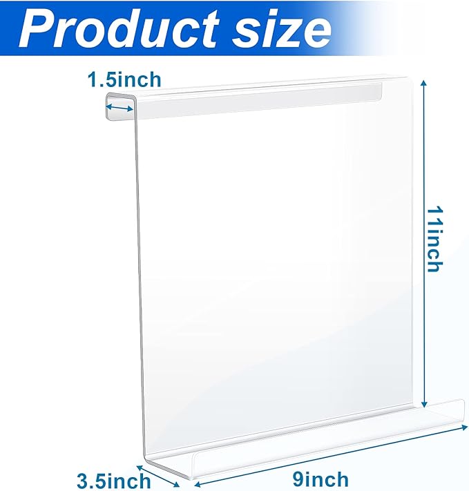 Jetec Treadmill Book Holder, Clear Acrylic Reading Rack for Treadmill Tablet Rack Universal Holder Tablet Magazines Books for Gym Exercising(9 x 11 x 3.5 Inches)