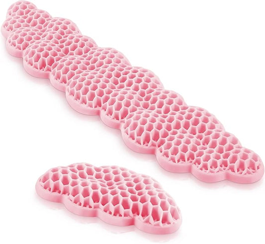 Upgrade Keyboard Wrist Rest Set, Ergonomic Keyboard Mouse Wrist Support, Comfortable Memory TPE Wrist Rest for Typing Pain Relief Computer Laptop Mac Gaming Office Wish Gift (Pink, 16.5" L)