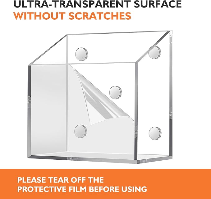 Ameceres Magnetic Pen Holder Classroom Organization Acrylic Marker Holder for Whiteboard Refrigerator Locker Accessories Pencil Dry Erase Marker Basket (1 Compartment * 2)