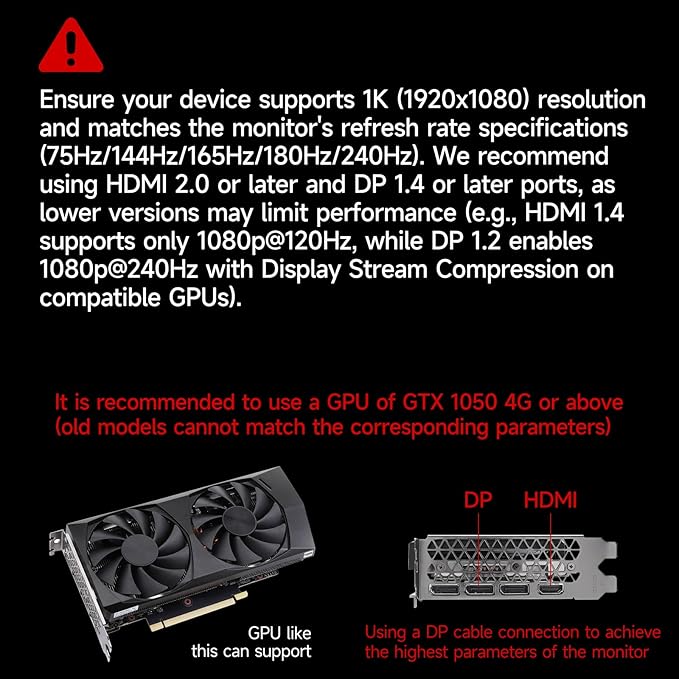 Gawfolk 32 Inch Curved Gaming Monitor 240Hz, 1800R PC Monitor Full HD 1080P, Frameless Computer Dispaly with Freesync and Eye Care Technology, Wall Mountable