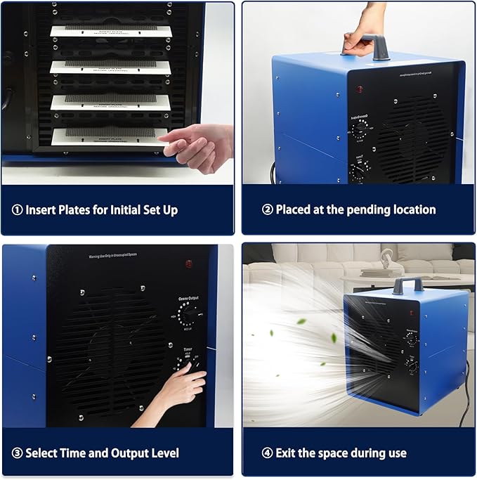 0zone Generator, 7000 Sq/Ft 0zone Machine Ionizer for Industrial, Commercial, Home, Car, Basement