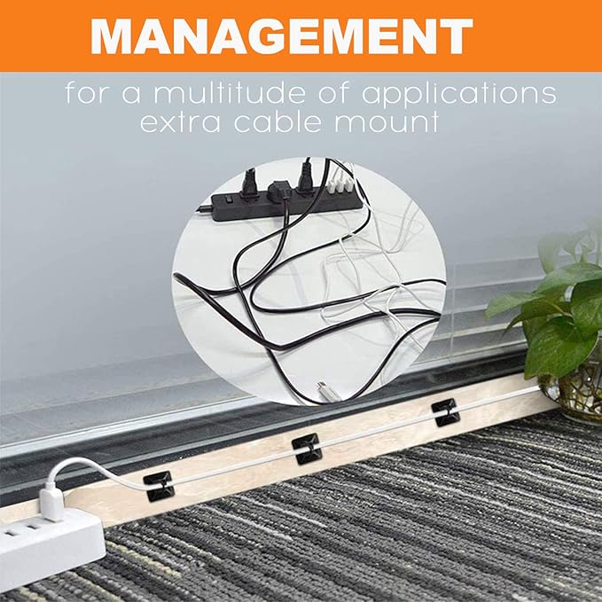 30 Pack 2 inch Zip Tie Adhesive Mounts Self Adhesive Cable Tie Base Holders with Multi-Purpose Tie wire clips with screw hole,Anchor stick on wire holder with 8 inch zip ties （Black&White）