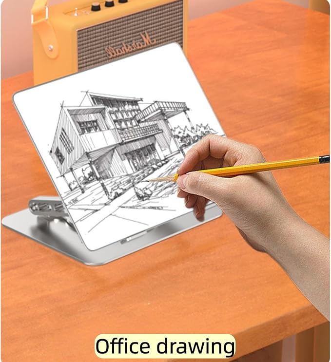 Adjustable Laptop Stand with 360° Rotating Base, Ergonomic Foldable Design, Compatible with MacBook Pro Air and Laptops 10-16 Inches (Silver, Conventional)