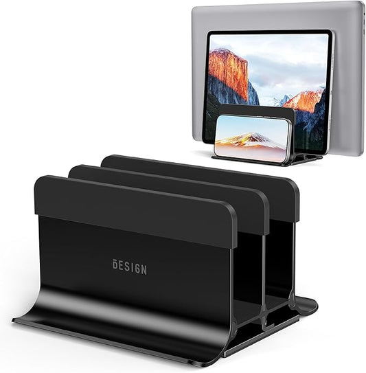 BESIGN LS13 Vertical Laptop Stand Holder for Desk, 4 in 1 Desktop Stand Holder for Laptops, Tablets, Smart Phones
