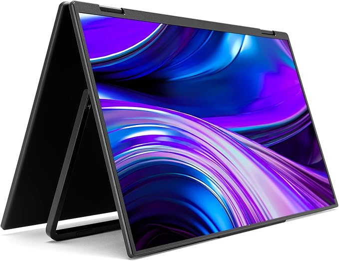 SideTrak Solo Book 15.6" Foldable Dual Screen Portable Monitor - FHD Portable Stacked Monitor, External Display for Laptop, Extender with Stacked Dual Monitors for Mac, PC, and Chromebook