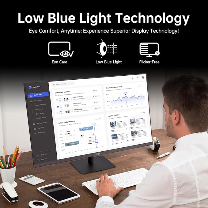 KTC 32 Inch 2K 120Hz Computer Monitor, IPS QHD 2560 x 1440p Monitor with Ultra-Thin Bezels, HDR10, Adaptive Sync, HDMI/Display Ports, Tilt Adjustable, Eyecare, Ideal for Office and Casual Gaming