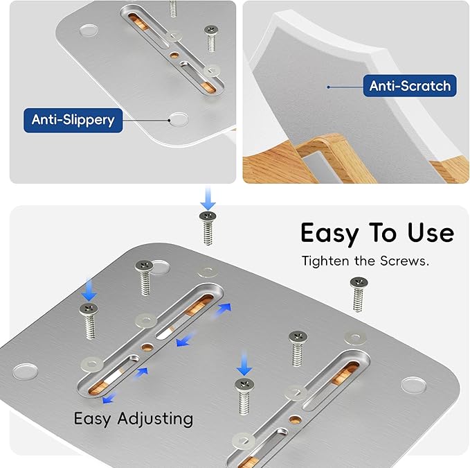 Vertical Dual Laptop Stand - Snow Peak-Shaped Wooden Adjustable Laptop Holder,2 Slots Desktop Dock Compatible with All MacBook, Surface,Chromebook,Dell & More(Beechwood)