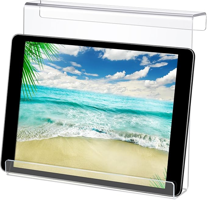 Jetec Treadmill Book Holder, Clear Acrylic Reading Rack for Treadmill Tablet Rack Universal Holder Tablet Magazines Books for Gym Exercising(9 x 8 x 1.5 Inches)