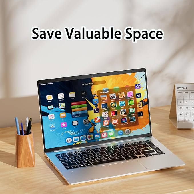 Wooden Pen Holder for Desk - Pencil Cup for Office School Supplies Storage, Natural Wooden pencil cup for students