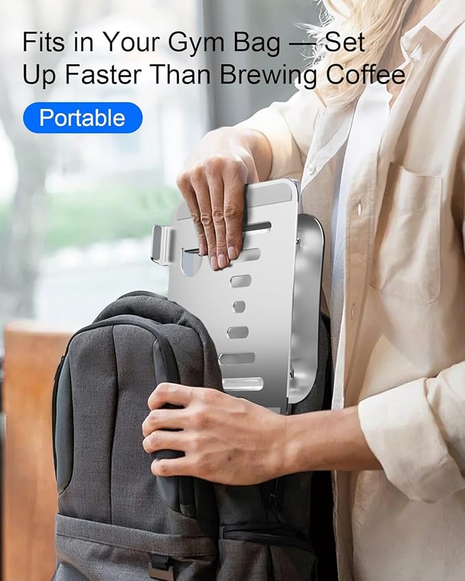 Laptop Stand for Desk Adjustable Height Portable Laptop Riser Aluminum Laptop Stand for Desk Foldable with Ergonomic 10-17" Silver