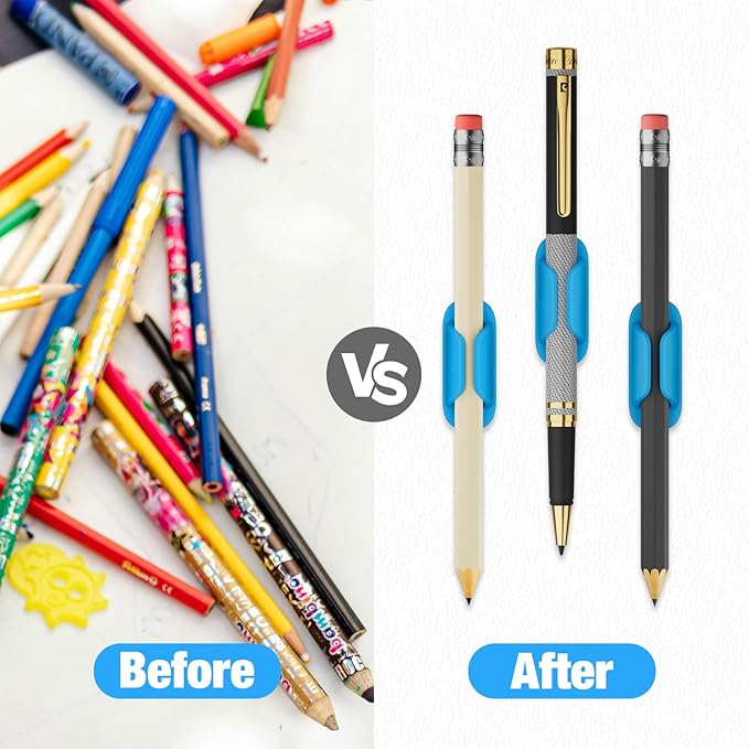 Adhesive Pencil Holders for Desk Silicone Pen Holder Organizer for Desk Accessories,Teacher Supplies for Classroom, Office, School Accessories,Notebook, WallS or Clipboards（10PCS,Blue）