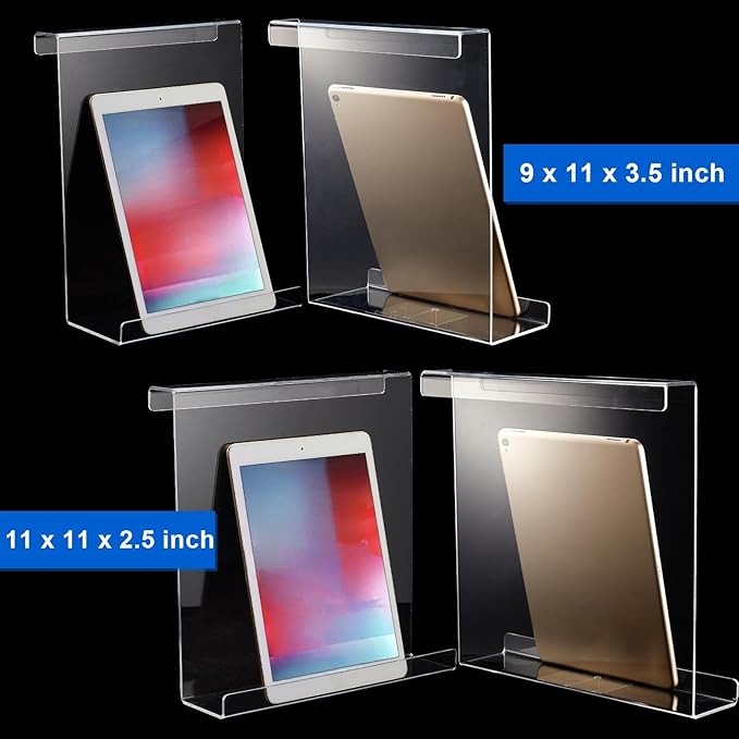 Jetec Treadmill Book Holder, Clear Acrylic Reading Rack for Treadmill Tablet Rack Universal Holder Tablet Magazines Books for Gym Exercising(11 x 11 x 2.5 Inches)