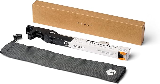 Roost V3 Plus - Ultra Portable and Adjustable Laptop Stand - Quick-Release Height Adjustment, 5 to 14 inch Screen Lift, Patented Rigid Folding Structure and Self-Adjustings Laptop Grips | Onyx Color