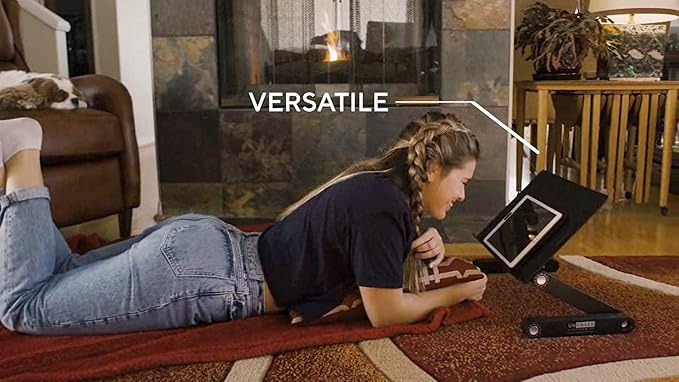 Uncaged Ergonomics WorkEZ Adjustable Laptop Stand for Desk, Laptop Stand Adjustable Height, Foldable Aluminum Cooling Computer Holder & Riser for Desk Bed, Pink