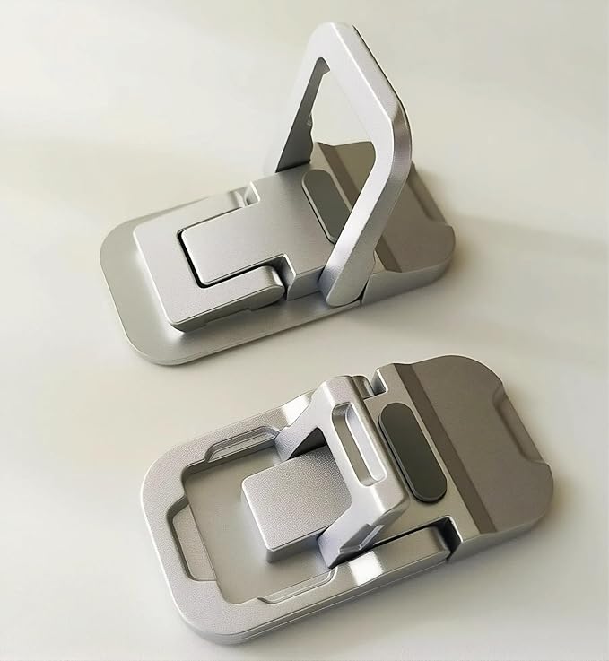 2PCS Laptop Stand, Portable Laptop Cooling Pad, Foldable Metal Keyboard Stand, Mini Keyboard Pillar (Silver,Two Gears)