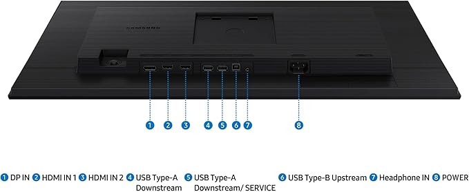 Samsung 27” (S40GD) Borderless Business Monitor with IPS Panel, 100Hz Refresh Rate, Eye Saver Mode, Ergonomic Design, Game Picture Mode, LS27D408GANXGO
