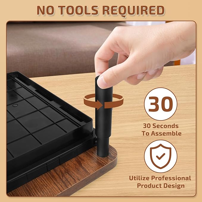 Monitor Stand, Rich Brown Monitor Riser, Monitor Stand for Desk, Stand Monitor, Solid Wood & Metal Computer Monitor Stand, Ergonomic TV Riser Block, 1 Pack, Rich Brown, 14.5 Inch