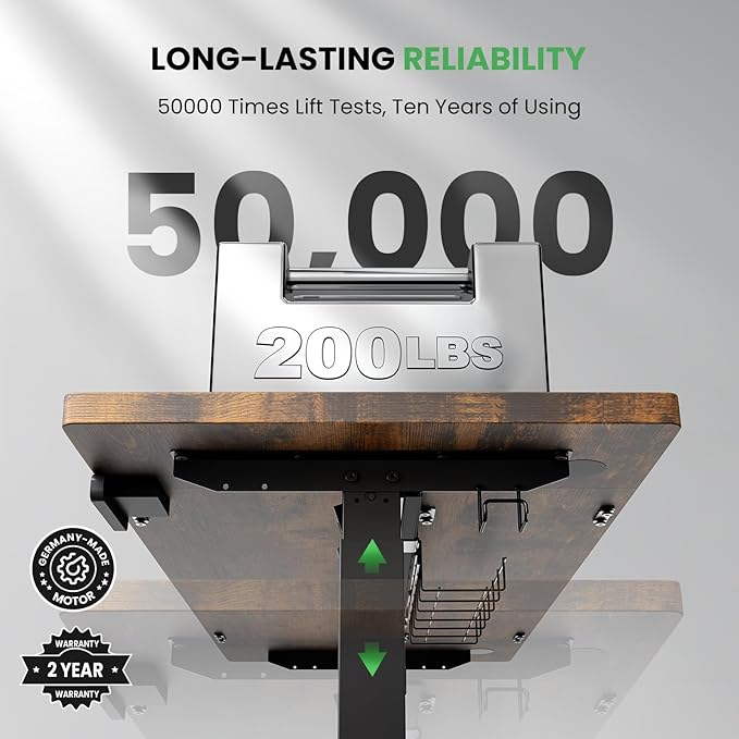 SIAGO Electric Standing Desk Adjustable - 63 x 24 Inch Sit Stand up Desk with 0.8 Inch Thick Tabletop - Adjustable Height Table with 3 Memory Preset, Cable Management for Home Office