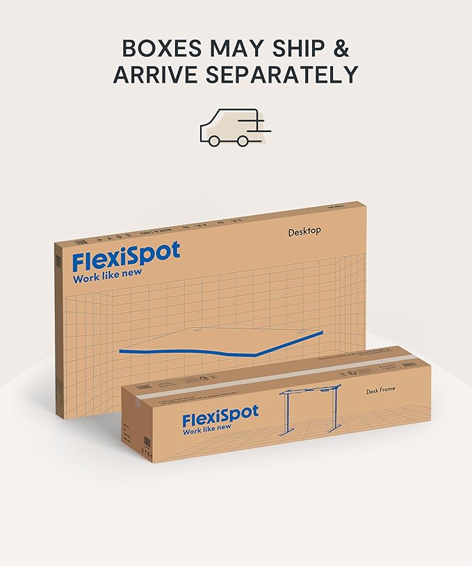 FlexiSpot E6 Bamboo 3-Stage Dual Motor Electric Standing Desk 55 x 28 Sit Stand Up Desk, Holds 220 lbs, Adjustable Height w/ Memory Presets, Solid Bamboo Desktop & White Frame, Ships in 2 Boxes
