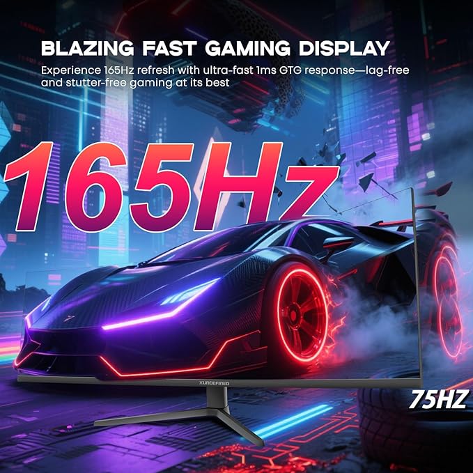 49 inch Curved Monitor with Remote, 165Hz WDQHD(5120 x 1440p) 5K Ultrawide Gaming Monitor R1500, HDR400, 3000:1 Contrast, sRGB 100%, USB-C, FreeSync, PIP/PBP, Built-in Speaker, HDMI 2.1 & DP 1.4