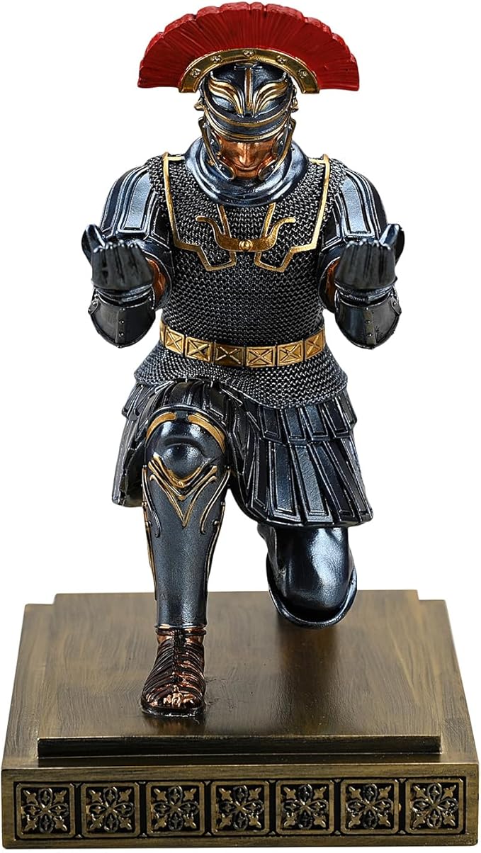 Roman Legion Soldier Knight Pen Holder Pen Stand Desk Organizers and Accessories for Office and Home(Blue)
