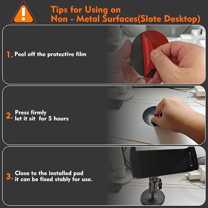 Universal Magnetic Tablet Holder 360°Adjustable 7.7" Aluminum Heavy Duty Arm 3.5" Magnetic Base for Fridge Whiteboard Gym Warehouse Kitchen Fits 4-13" Tablets, Phones