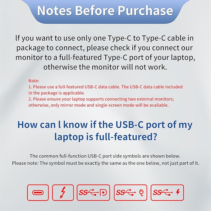 HONGO Laptop Screen Extender -Portable Monitor with Dual Screen 14" -Laptop Monitor Extender Compatible with Windows Mac for Travel Work Fits 14"-16" Laptops