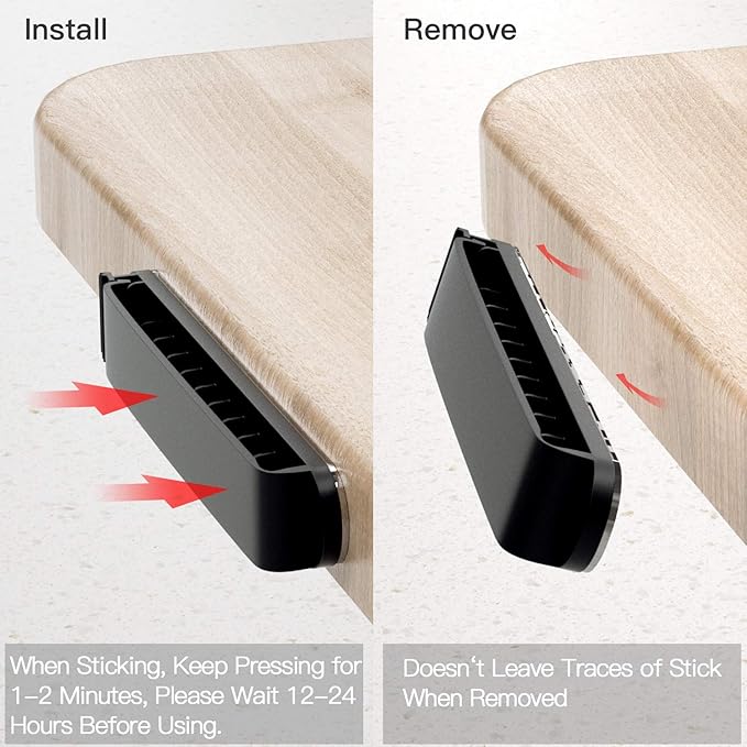 pzoz Cable Clips, 3 Pack Cord Organizer Charger Cable Management for Organizing Home Office Desk Phone Car Wire, Self Adhesive Cord Holders (Black)