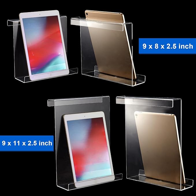 Jetec Treadmill Book Holder, Clear Acrylic Reading Rack for Treadmill Tablet Rack Universal Holder Tablet Magazines Books for Gym Exercising(11 x 11 x 2.5 Inches)