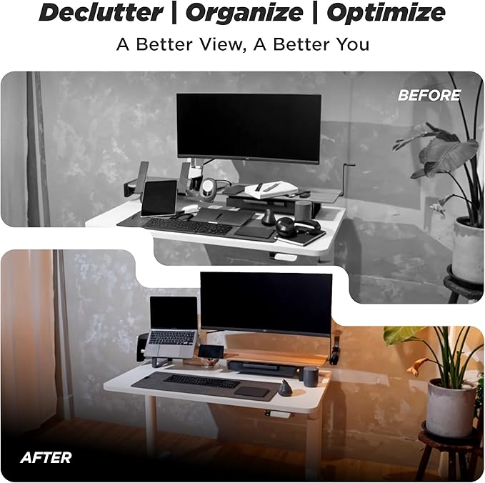 Moodular Add-ons Headphone Stand [Accessory Only - Requires Moodular Wooden Monitor Stand Slide Rails for Use] Black MSA-HS