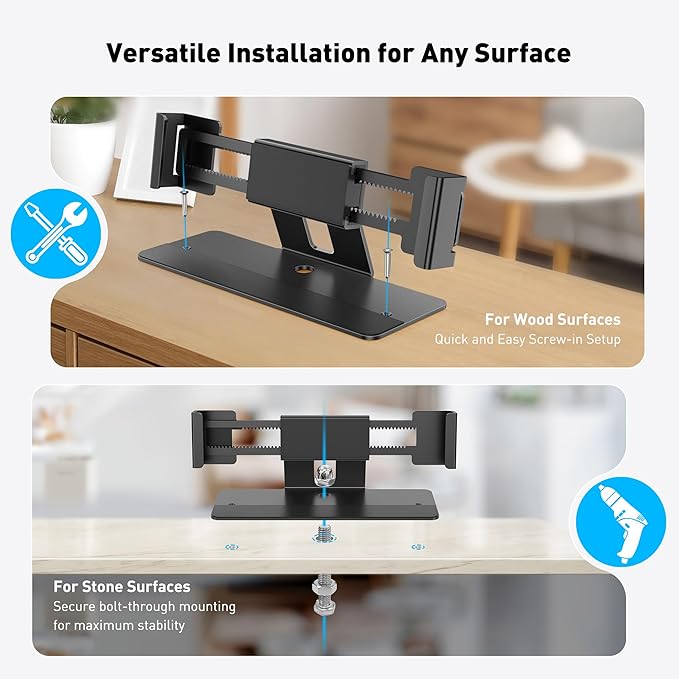 AboveTEK Laptop Locking Station, Premium Aluminum MacBook Security Lock with High-Security Copper Cylinder, Anti-Theft Computer Lock for All 11"-17" No-Slot Notebooks, Non-Slip Base for Public Spaces