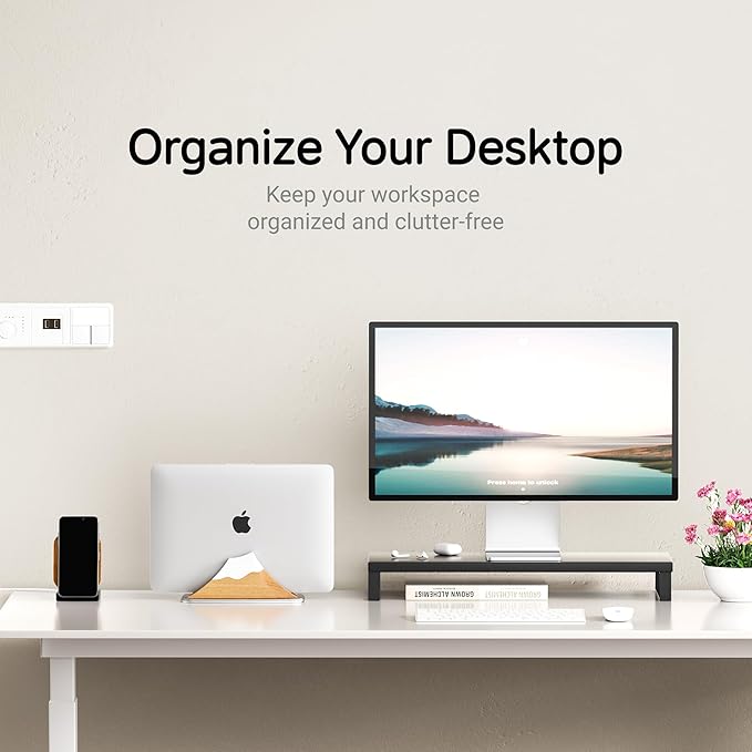 Vertical Laptop Stand - Snow Peak-Shaped Wooden Holder Dock Compatible with MacBook, Surface, Chromebook, Dell & More - Space-Saving Design for All Laptops