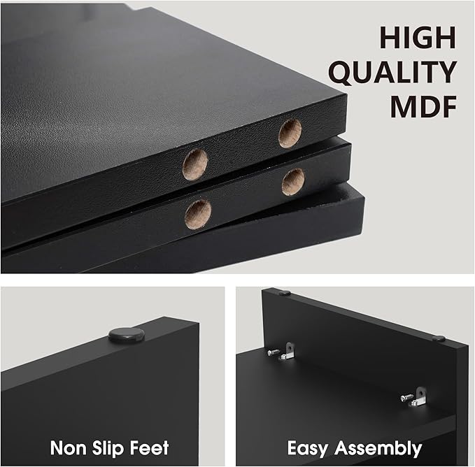 FITUEYES Monitor Stand - 2 Tier Computer Monitor Riser with 21.3 Inch Shelf, Wood Desktop Stand for Laptop Computer Screen, Desk Organization, Office Supplies