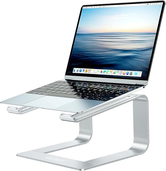Urmust Laptop Stand for Desk - Ergonomic Computer Stand Riser Holder for MacBook Air Pro, Dell, HP, Lenovo, Samsung, Alienware Laptops 11-15.6" (Black, Up to 15.6" Laptop)