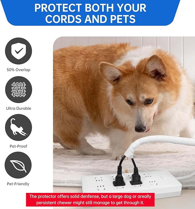 Split Braided Cable Sleeve，Flexible Wire Loom Tubing, Automotive Cord Protector Pet Proof, Cable Management for Computer TV Electric Wires Harness 16ft (White, 30mm（1-3/16")