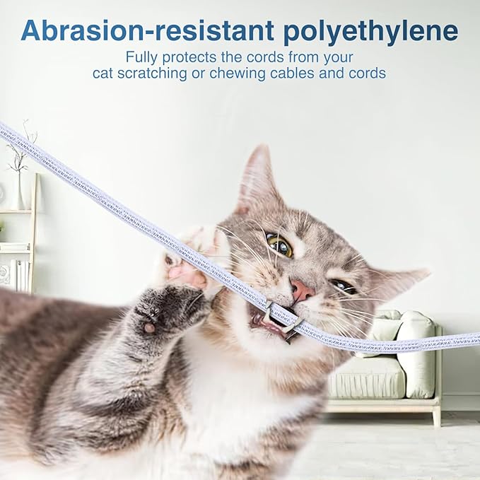 Nilight Cable Sleeve,10ft-1/4inch Cord Management Sleeves, Braided Sleeving, Split Self Wrapping Wire Loom for Computer Electrical Automotive Harness Protector Organizer, White