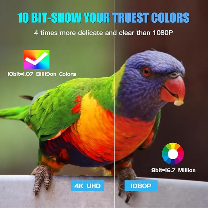 4K 18.5 Inches Portable Monitor Super Thin Portable Display Screen 3840 x 2160 Type-C HDMI HDR Travel External Monitor with VESA Kickstand for PS5 Switch Xbox Laptop Desktop Phone