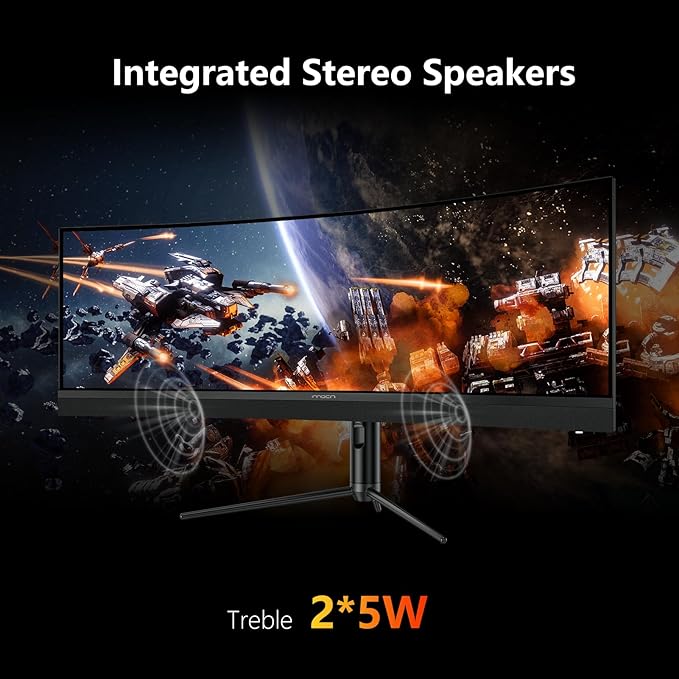 INNOCN 45 Inch 5K2K 5120 x 1440p 120Hz Ultrawide Curved Gaming Monitor, R1500, HDR400, USB Type-C 65W Power Delivery, PIP/PBP, Built-in Speaker, Height Adjustable, Black