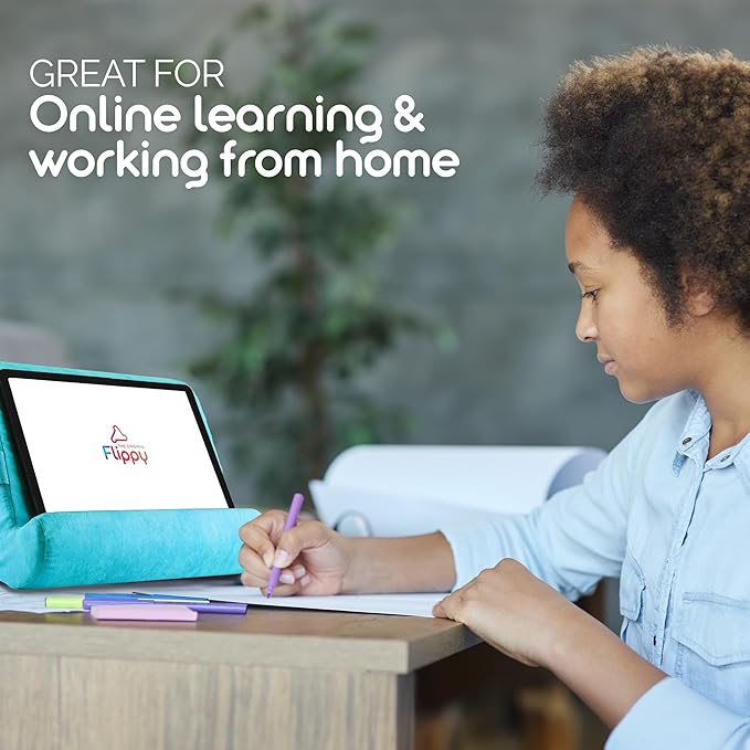 Flippy Original Tablet Pillow Stand & iPad Holder, Gift for Book Lovers & Readers, Multi-Angle Stand with Storage for Lap, Desk & Bed, Compatible with Kindle, Fire, iPad & Samsung, I Wanna Go to Miami