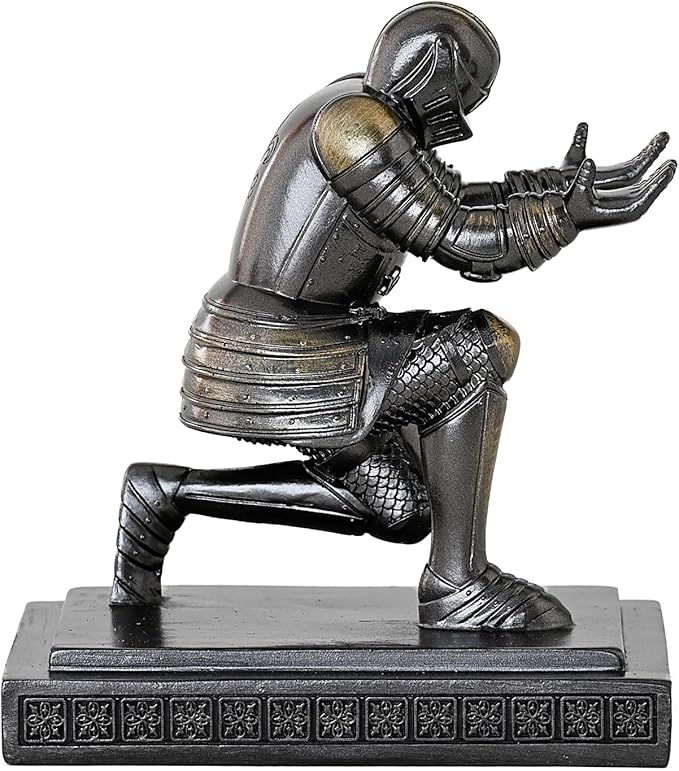 Executive Knight Pen Holder Decorative Resin Pen Holders For Desk Organizer Cool Ornament Gift For Office and Home (Iron)