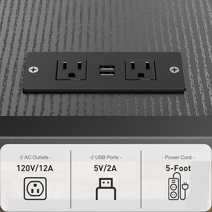 JANE EYRE Computer Tower Stand - Adjustable PC Tower Stand CPU Holder Cart with Charging Station for Office Home Classroom,23.03"-28.3" H, black