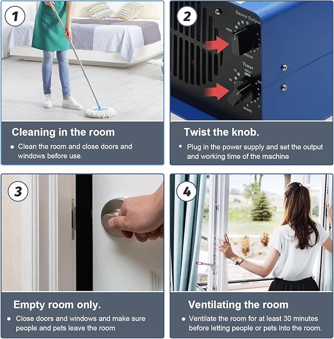 0zone Generator, 3500 Sq/Ft 0zone Machine Ionizer for Industrial, Commercial, Home, Car, Basement