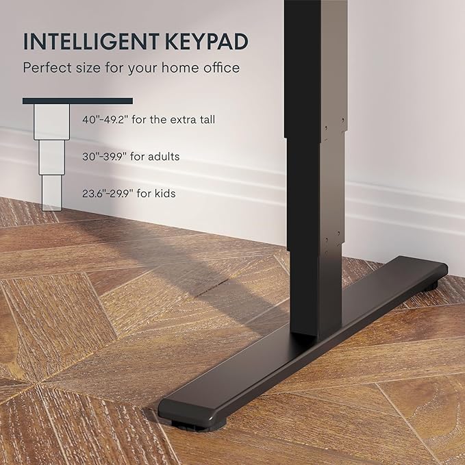 FlexiSpot E6 Solid Wood 3-Stage Dual Motor 48 x 24 Electric Standing Desk, Holds 220 lbs, Adjustable Height w/ Memory Presets, Butcher Block Rubberwood Desktop & Black Frame, Ships in 2 Boxes