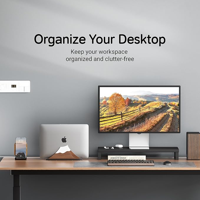 Vertical Laptop Stand - Snow Peak-Shaped Wooden Holder Dock Compatible with MacBook, Surface, Chromebook, Dell & More - Space-Saving Design for All Laptops,Walnut Finish